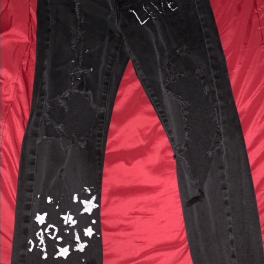 Custom black GBC jeans